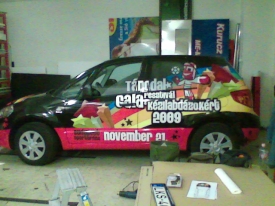 2009 kézilabda válogatott  autómatricázás, autó matricázás