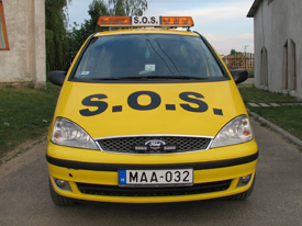 Ford Galaxy 2004, SOS autómentő  autómatricázás, autó matricázás (MMM Trans Kft.)