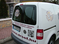 Dr. Sef VolksWagen Caddy autó matricázás, autó matricázás
