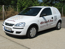 Dr. Sef Opel Corsa Van autó matricázás, autó matricázás