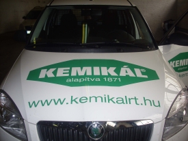 Kemikál nyomtatott  autómatricázás, autó matricázás