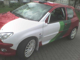 Peugeot 307 Takács G. Rally autó matricázás, autó matricázás