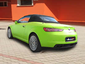 Alfa Romeo Spyder matt zöld karosszéria fóliázás 4