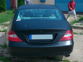 Mercedes CLS fóliázás: matt fekete karosszéria fóliázás 8