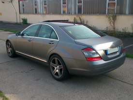 Mercedes S320 fóliázás: matt grafit karosszéria fóliázás, üveghatású tető karosszéria fóliázás 9