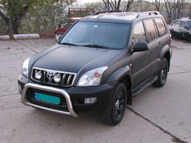 Toyota Land Crusier fóliázás: matt fekete karosszéria fóliázás 3